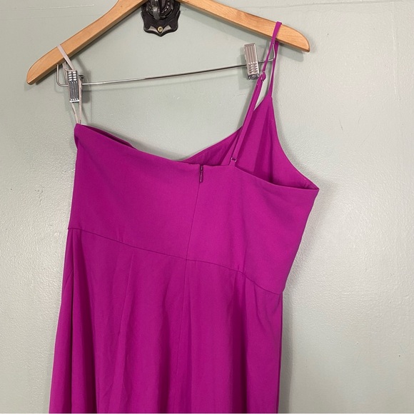 Lovers + Friends Eve Gown Maxi Dress Slit‎ One Shoulder Medium - Picture 6 of 8